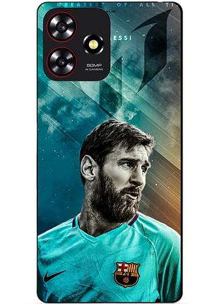 Чехол силиконовый бампер для zte blade a73 с рисунком leo messi месси