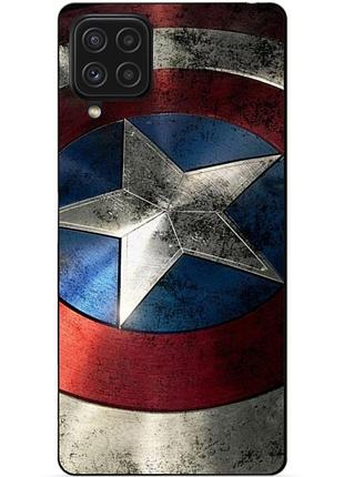 Силіконовий чохол бампер для samsung a12 з малюнком капітан америка супергерой marvel