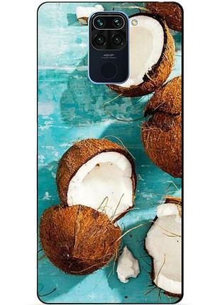 Силіконовий чохол бампер для xiaomi redmi note 9 з малюнком кокоси