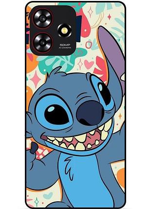 Чехол силиконовый бампер для zte blade a73 с рисунком stitch стич