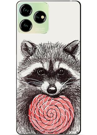 Силіконовий чохол бампер для zte blade v50 design з малюнком єнот