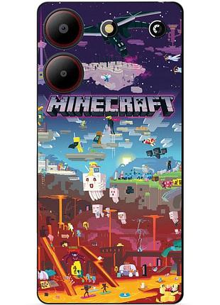 Силіконовий чохол бампер для zte blade a54 гра minecraft майнкрафт