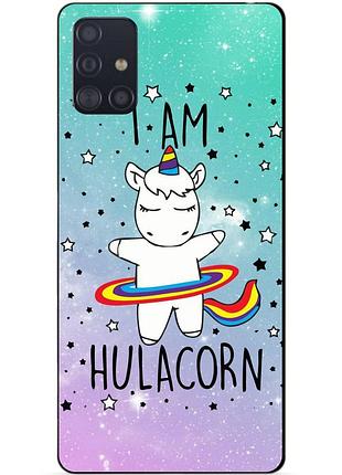 Чехол силиконовый бампер для samsung a71 с рисунком единорог пони