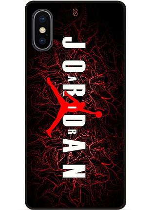 Чехол силиконовый бампер для iphone x 10 с рисунком air jordan джордан