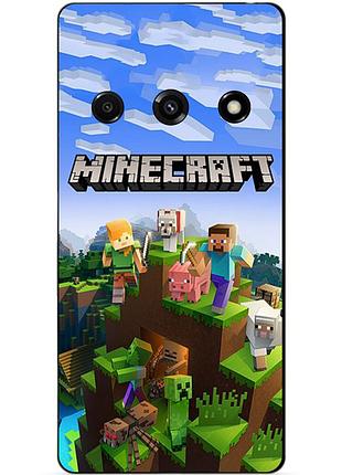 Чехол силиконовый бампер для xiaomi redmi a3 с рисунком minecraft майнкрафт