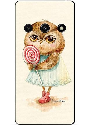 Чехол силиконовый бампер для xiaomi redmi a3 с рисунком совушка