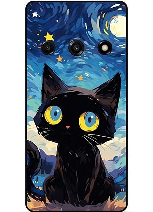 Чехол силиконовый бампер для xiaomi redmi a3 котик звездная ночь ван гог