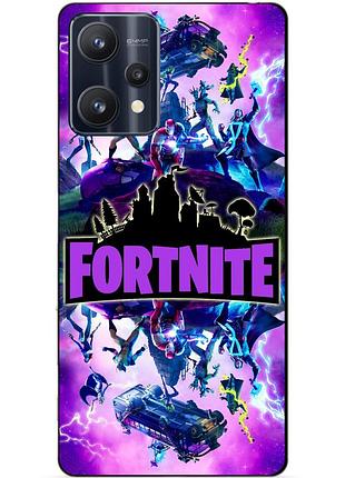 Силиконовый чехол бампер для realme 9 pro с рисунком fortnite marvel фортнайт марвел