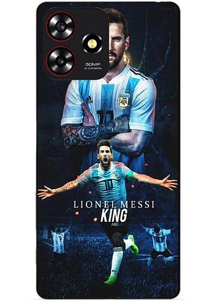 Чехол силиконовый бампер для zte blade a73 с рисунком messi аргентина месси
