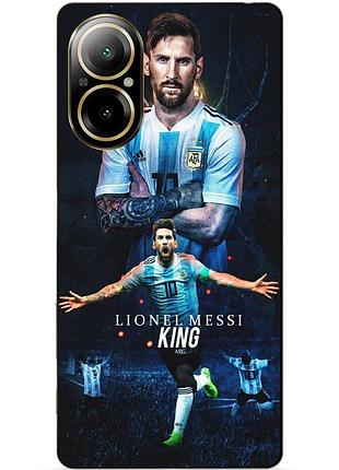 Чехол силиконовый бампер для realme c67 с рисунком messi аргентина месси