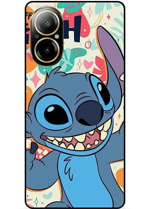Силіконовий бампер чохол для realme c67 з малюнком stitch стіч