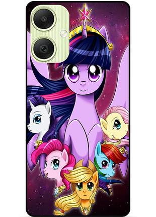Силіконовий чохол бампер для samsung a04 з малюнком поні пінкі пай мій маленький поні