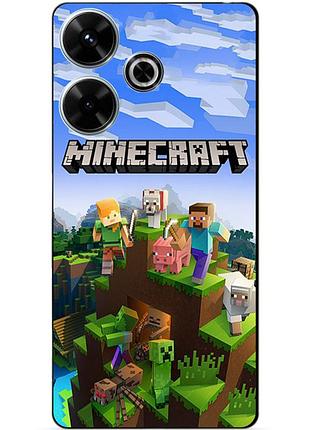 Силіконовий чохол бампер для infinix hot 30 (x6831) з малюнком minecraft майнкрафт