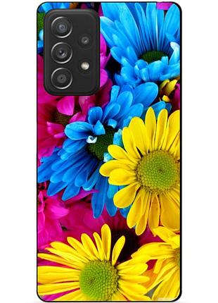 Силіконовий чохол бампер для samsung a53 5g з малюнком хризантеми квіти