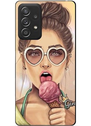 Силіконовий чохол бампер для samsung a52 з малюнком морозиво