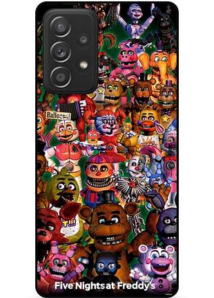 Силиконовый бампер чехол для samsung a52 с рисунком аниматроники freddy фредди