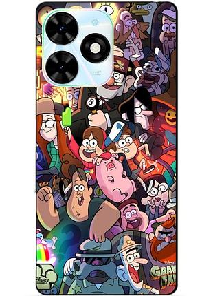 Чехол силиконовый бампер для tecno spark 20 pro с рисунком гравити фолз gravity falls