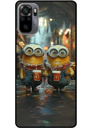 Силіконовий чохол бампер для xiaomi redmi note 10 з малюнком міньйони minion