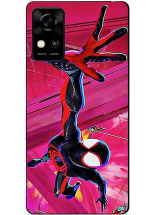 Чехол силиконовый бампер для zte blade a31 с рисунком spider man человек паук майлз моралес