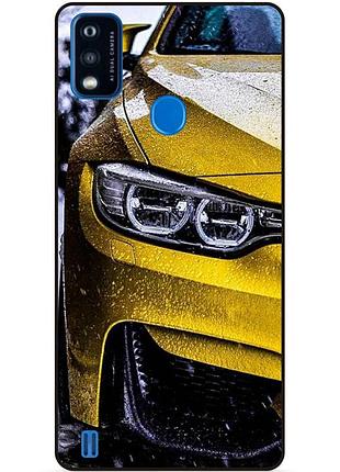 Чехол силиконовый бампер для zte blade a51 с рисунком bmw бмв машина авто