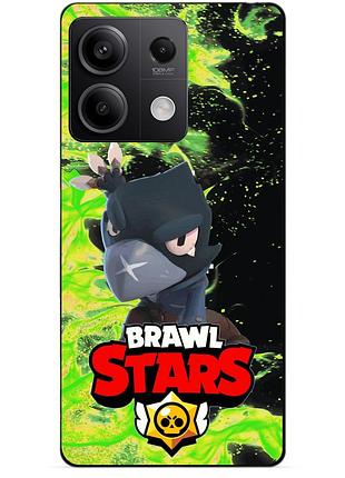 Чехол силиконовый бампер для xiaomi poco x6 5g с героем бравл ворон