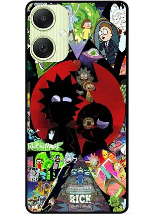 Силіконовий чохол бампер для samsung a04 з малюнком rick and morty рік і морті