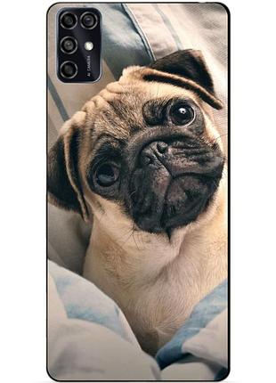 Силіконовий чохол бампер для zte blade v2020 smart з малюнком фото мопс