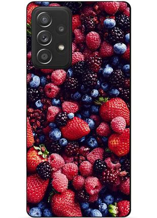 Чехол силиконовый бампер для samsung a32 с рисунком ягоды