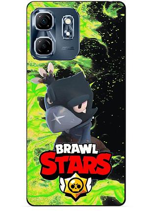 Силіконовий бампер чохол для infinix smart 9 (x6532) з героєм бравл ворон