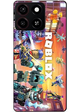 Чехол силиконовый бампер для zte blade a35 с картинкой роблокс roblox