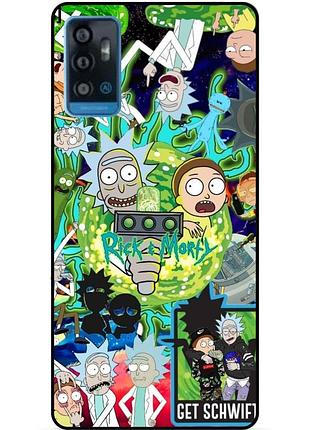 Чехол силиконовый бампер для zte blade a71 с рисунком rick and morty рик и морти