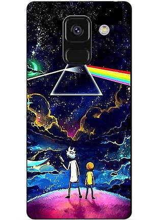 Силіконовий чохол бампер для samsung a8 plus з малюнком рік і морті rick and morty