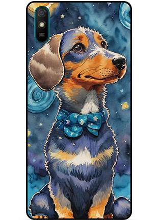 Силіконовий бампер чохол для huawei y5 2019 з малюнком пес зіркова ніч ван гог