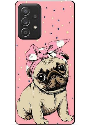 Силіконовий чохол бампер для samsung a72 з малюнком мопс