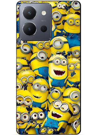 Силиконовый чехол бампер для vivo y36 с рисунком миньоны minion