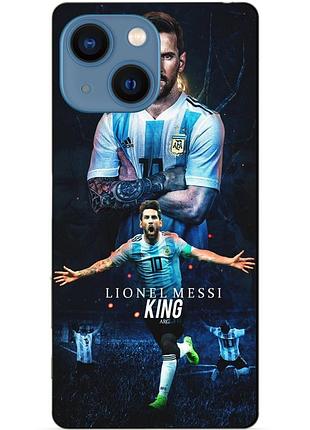 Чехол силиконовый бампер для iphone 14 с рисунком messi аргентина месси