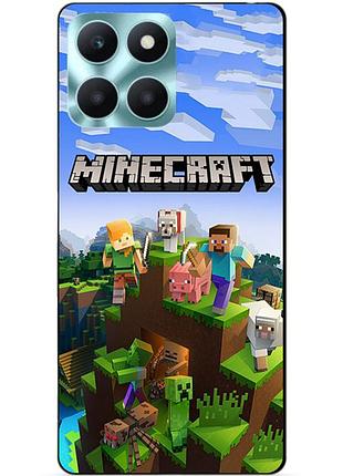 Силіконовий чохол бампер для huawei honor x6a з малюнком minecraft майнкрафт
