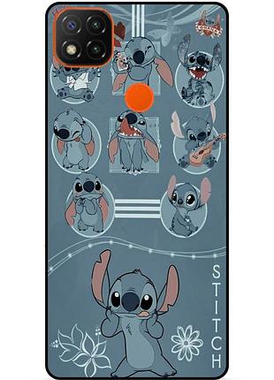 Чехол силиконовый бампер для xiaomi redmi 9c с картинкой стич stitch