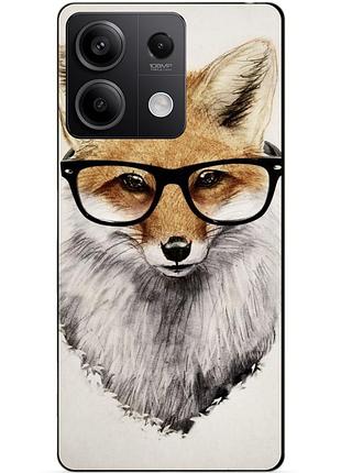 Чехол силиконовый бампер для xiaomi redmi note 13 5g с рисунком лиса