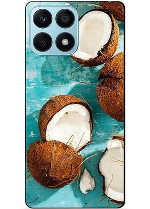 Чехол силиконовый бампер для huawei honor x8a с рисунком кокосы