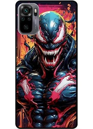 Чехол силиконовый бампер для xiaomi redmi note 10s с рисунком веном marvel venom