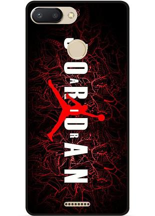 Силіконовий чохол бампер для xiaomi redmi 6 з малюнком air jordan