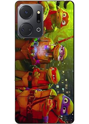 Чехол силиконовый бампер для huawei honor x7a черепашки ниндзя