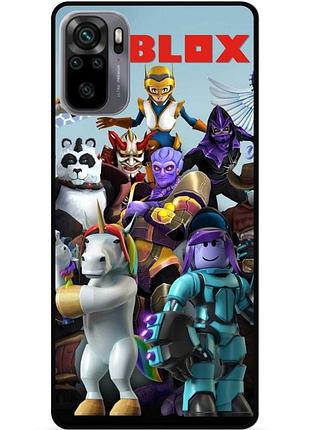 Силиконовый чехол бампер для xiaomi redmi note 10s с рисунком роблокс roblox