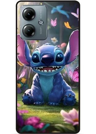 Силіконовий бампер чохол для motorola moto g14 стіч stitch