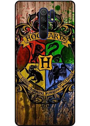 Силиконовый бампер чехол для xiaomi redmi 9 с рисунком hogwarts хогвартс гарри поттер harry potter