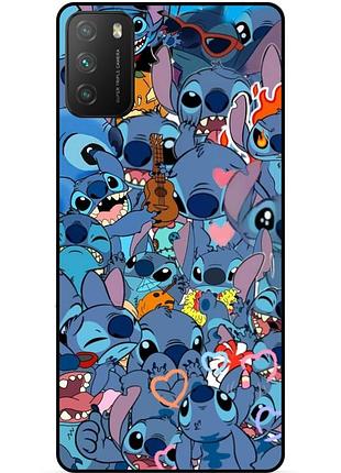 Силіконовий бампер чохол для xiaomi poco m3 з картинкою стіч stitch