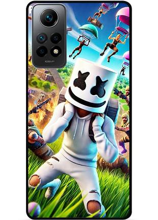 Силиконовый чехол бампер для xiaomi redmi note 12 pro с рисунком фортнайт fortnite