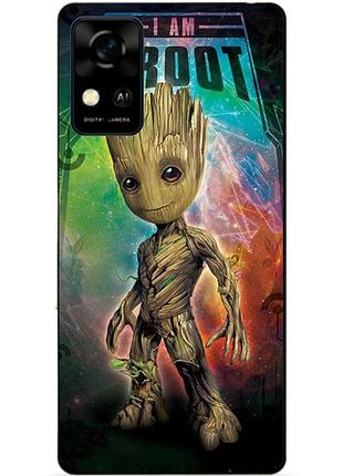 Силіконовий чохол бампер для zte blade a31 з малюнком groot грут стражі галактики