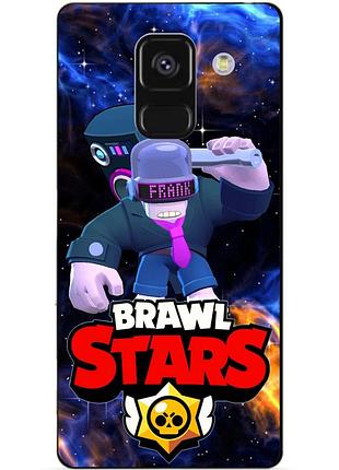 Чехол силиконовый бампер для samsung a8 plus с героем космический бравл фрэнк